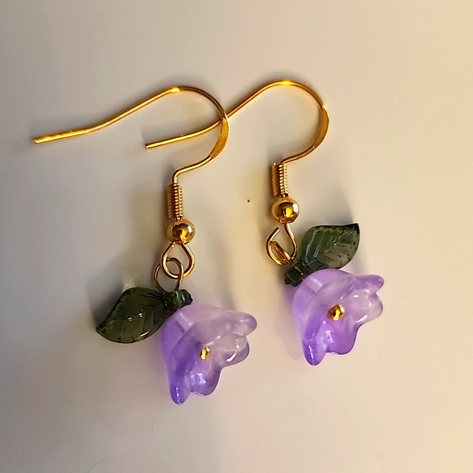Flower Earrings Floral Earrings Blooming Earings Colorful Earrings Eg